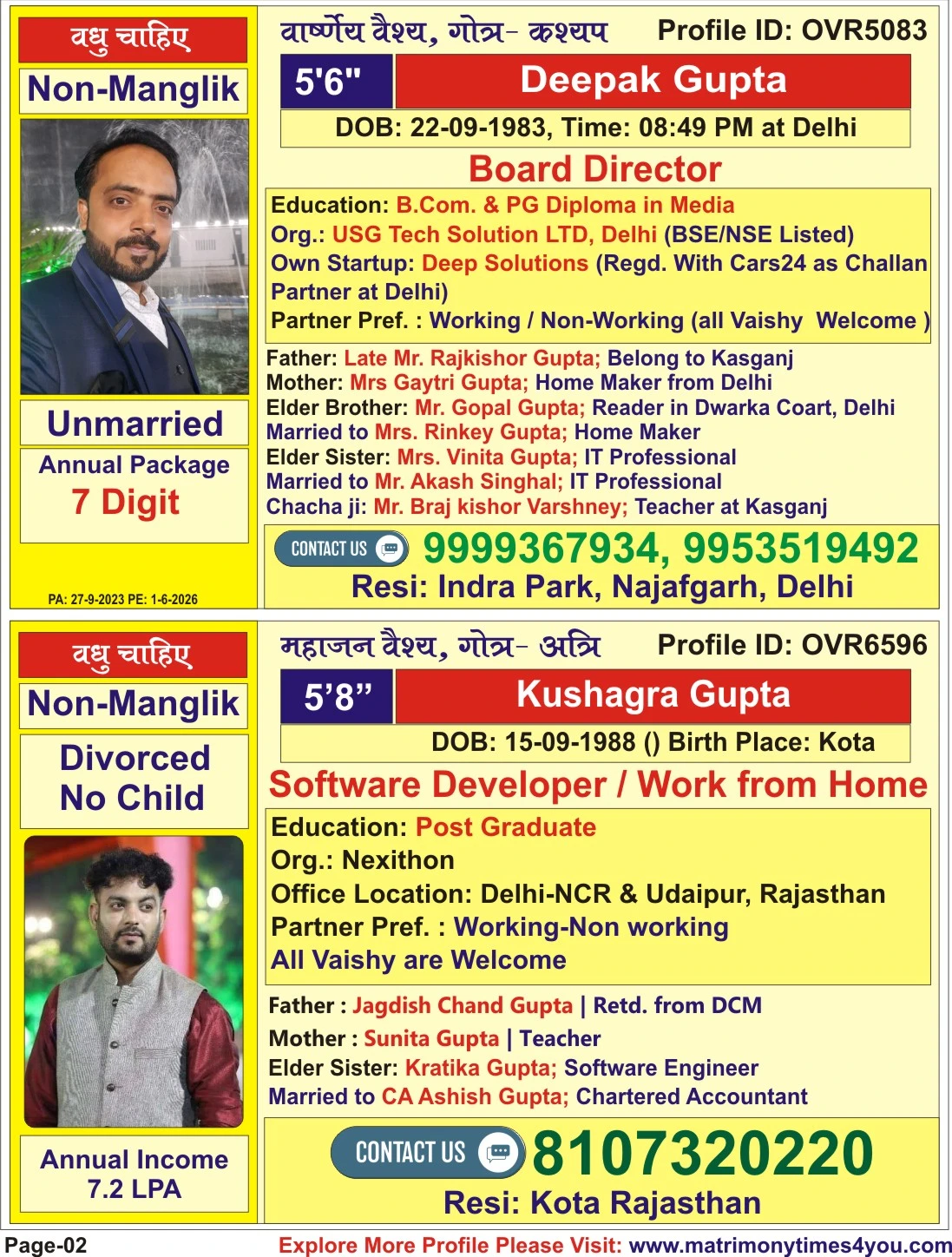 Free Matrimony E-book August 2025 | Var Vadhu Parichay Smarika | Free Download