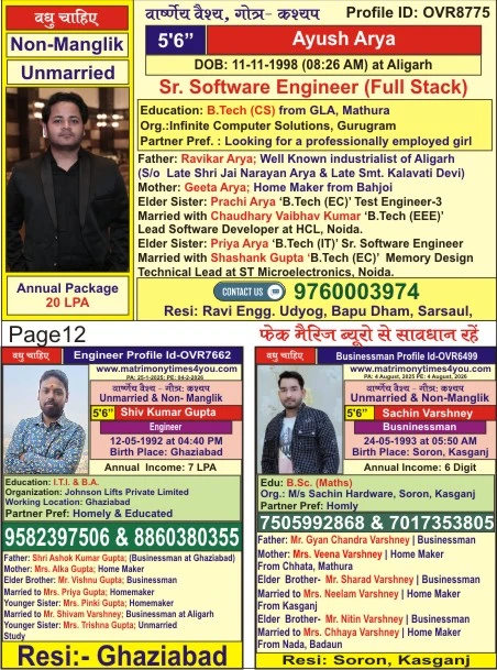 Free Matrimony E-book September 2025 | Var Vadhu Parichay Smarika | Free Matrimony E-book