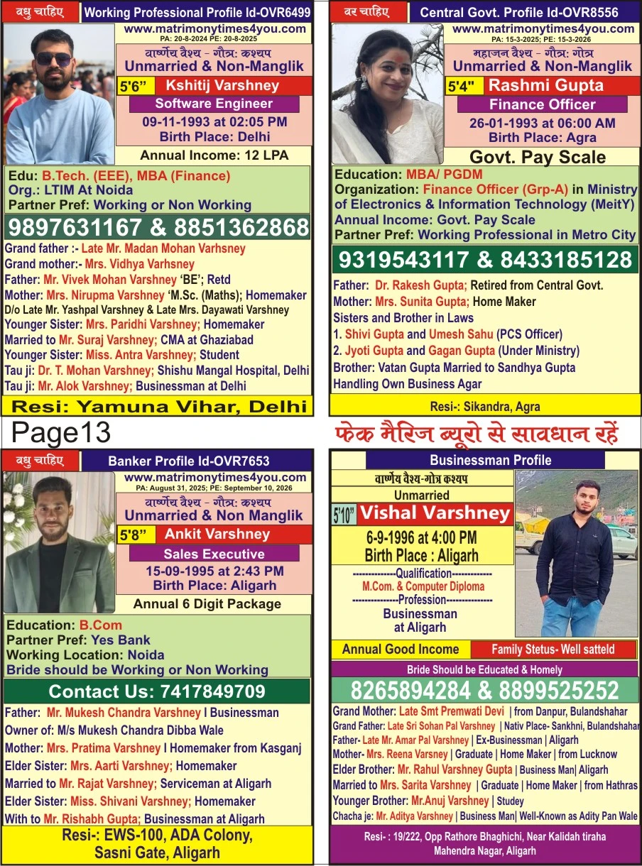 Free Matrimony E-book September 2025 | Var Vadhu Parichay Smarika | Free Matrimony E-book