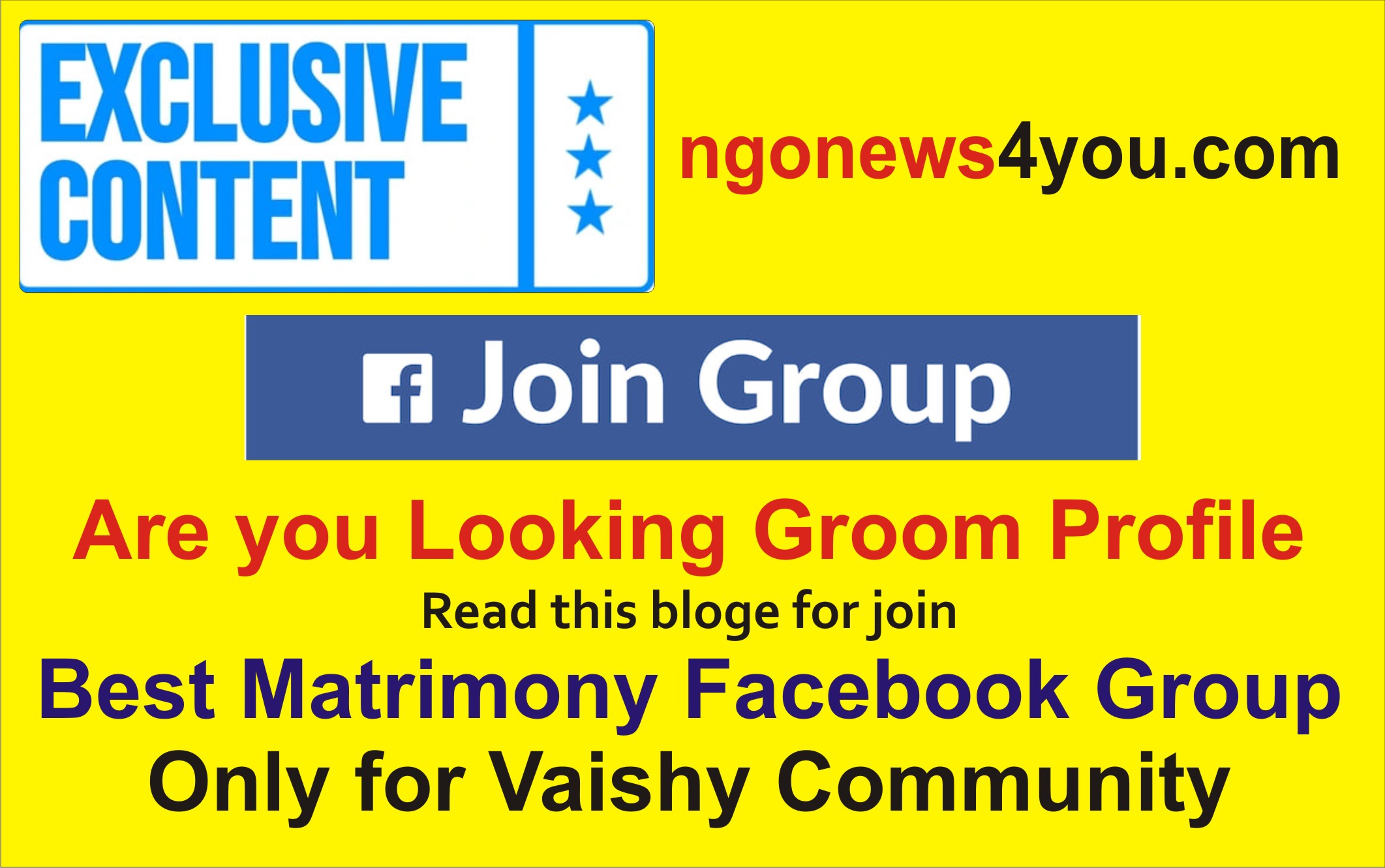 Best Matrimony Facebook Group for Groom profile
